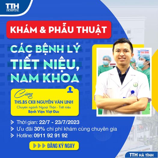 KHÁM VÀ PHẪU THUẬT CÁC BỆNH LÝ TIẾT NIỆU, NAM KHOA CÙNG CHUYÊN NGÀNH NGOẠI - THẬN TIẾT NIỆU, BỆNH VIỆN VIỆT ĐỨC